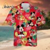 Mickey Mouse Pineapple Hibiscus Red Disney Hawaiian Shirt 1 1