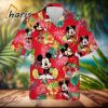 Mickey Mouse Pineapple Hibiscus Red Disney Hawaiian Shirt 3 3