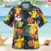 Pokemon Ball Hawaiian Shirt Palm Leaves Pattern Beach Gift 2 2
