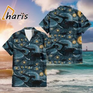 Star Trek Spaceship Star Wars Starry Night Hawaiian Shirt 1 1