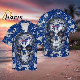 Sugar Skull Buffalo Bills Hawaiian Shirt 1 1