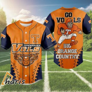 Volunteers Go Vols Big Orange Country Tennessee Baseball Jersey 1 1