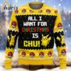 All I Want Pikachu Pokemon Ugly Christmas Sweater 1 1