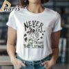 Graphic Movie Vintage Never Trust The Living Shirt Graphic Tee Halloween Spooky Shirt Tim Burton Movie Shirt 2 shirt