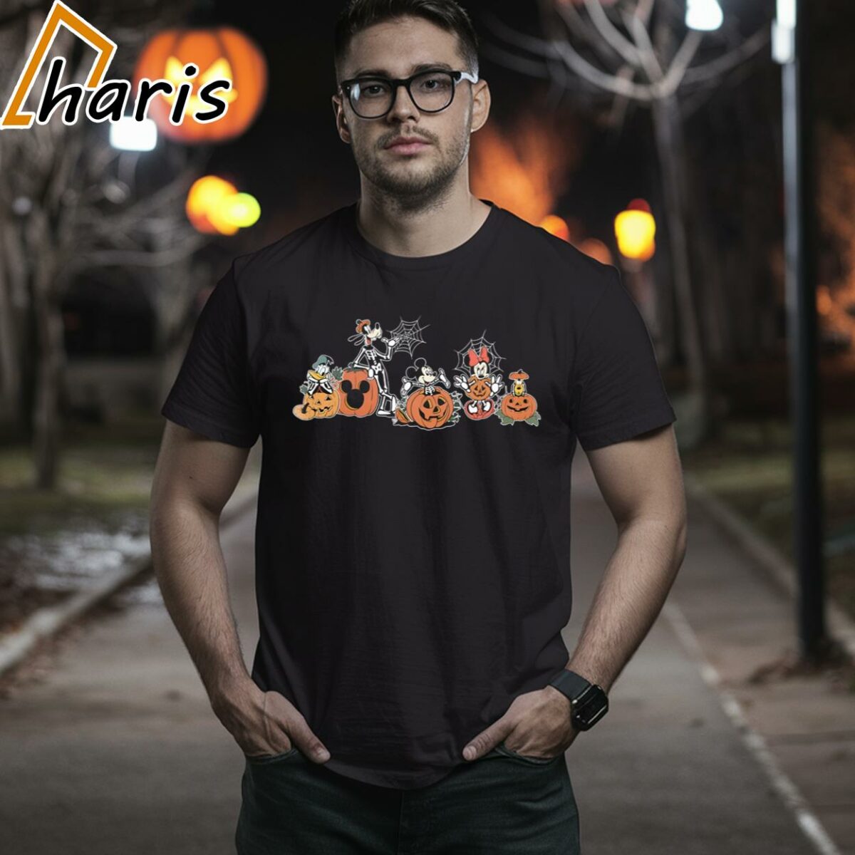 Halloween Disney Mickey And Friends Skeleton Pumpkin Disney Halloween Shirts 2 4