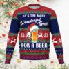 Its The Most Wonderful Time For A Beer Ugly Christmas Sweater 2 2 1