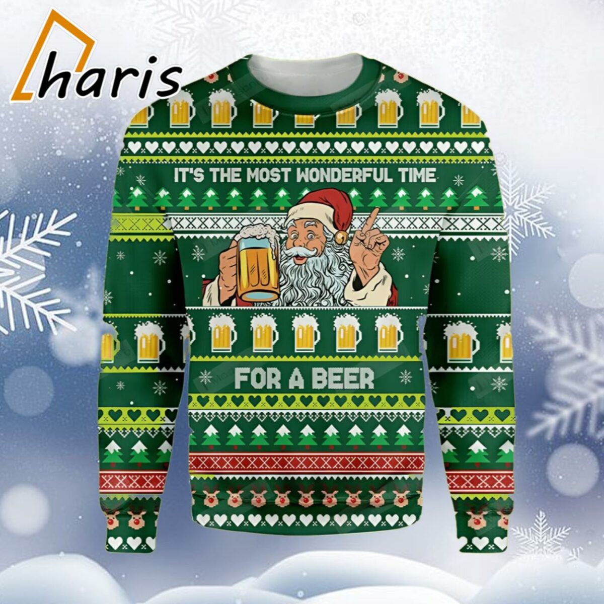 Its The Most Wonderful Time For A Beer Ugly Christmas Sweater 3 3