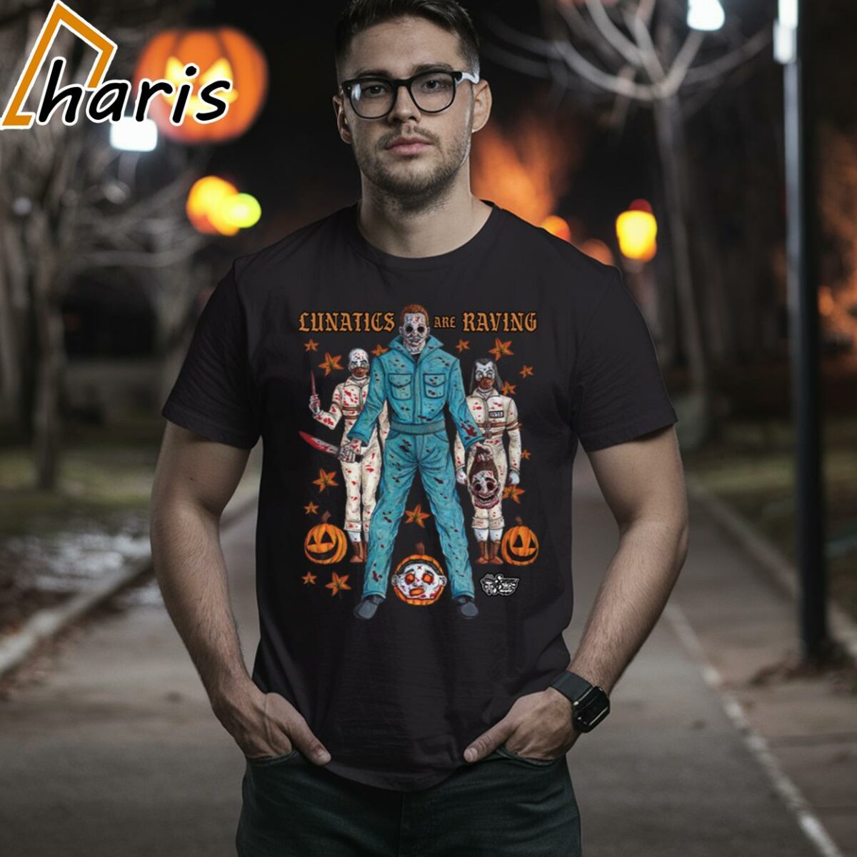 Michael Myers and Lunatics Are Raving Halloween Safety Shirt 2 4