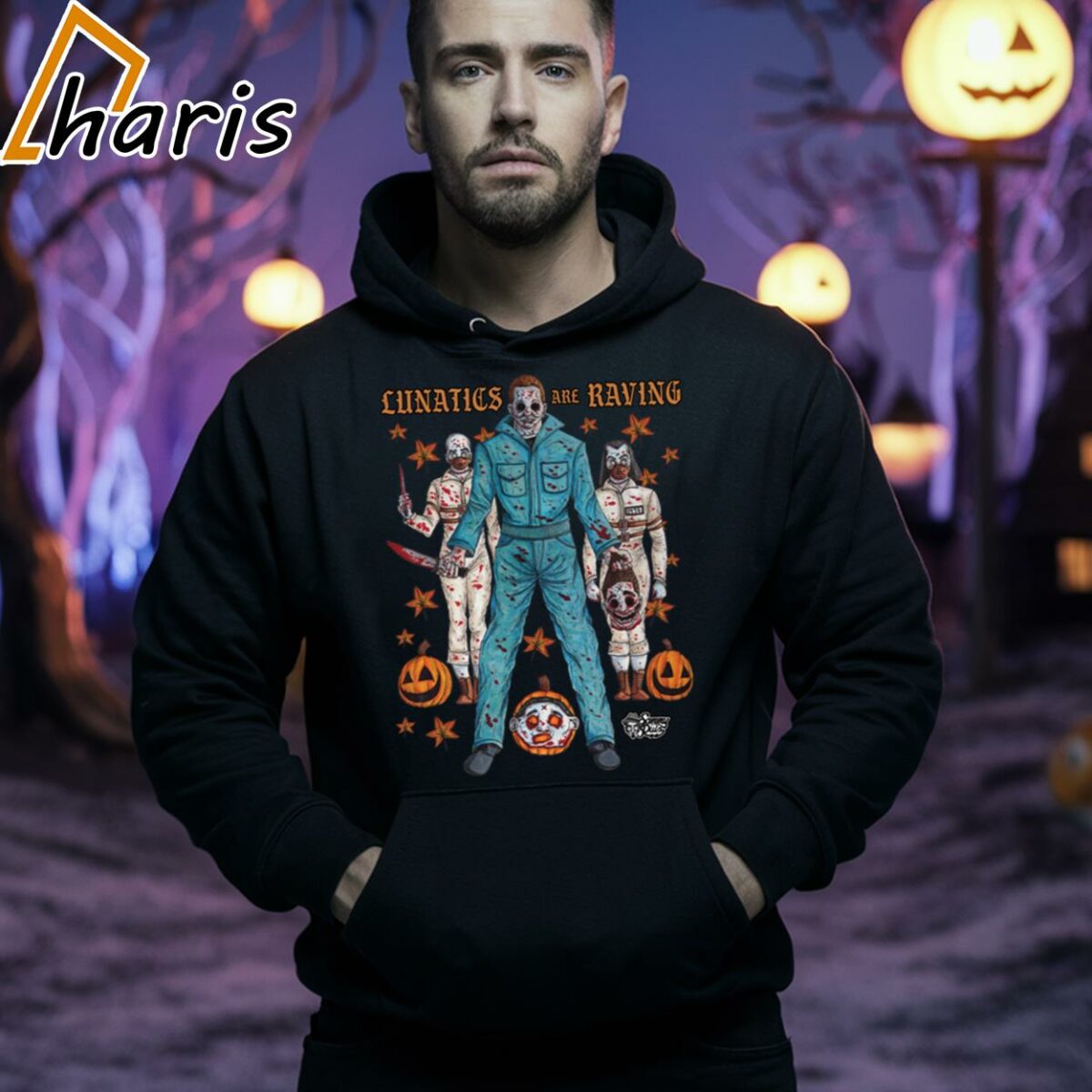 Michael Myers and Lunatics Are Raving Halloween Safety Shirt 4 5