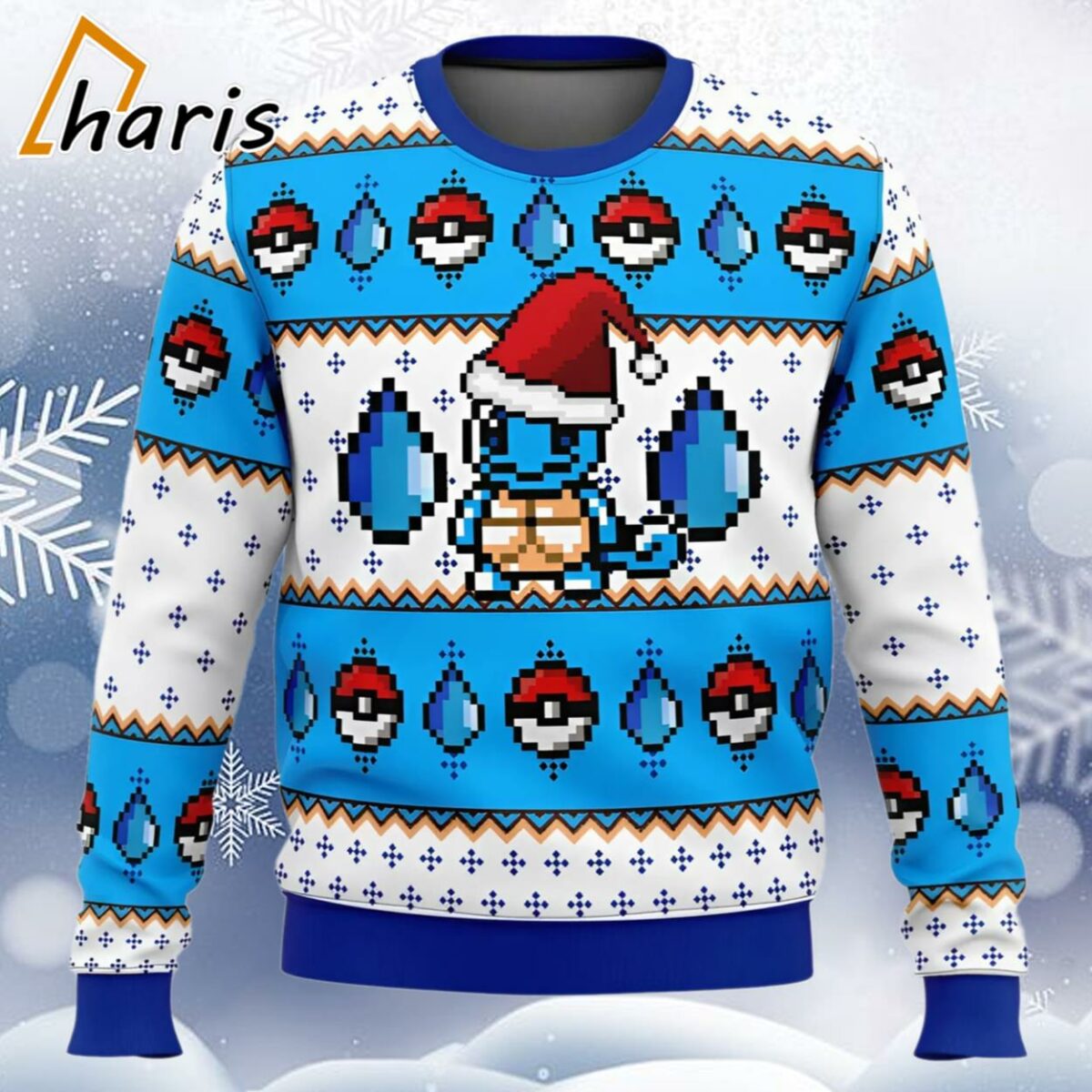 Squirtle Pokemon Ugly Christmas Sweater 3 3