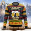 Time For A Beer Ugly Christmas Sweater Beer 1 1