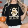 All done sign language speech pathology aac sped teacher Halloween Shirt Ghost Fall Halloween Witch TShirt Halloween Teacher Shirt 1 3