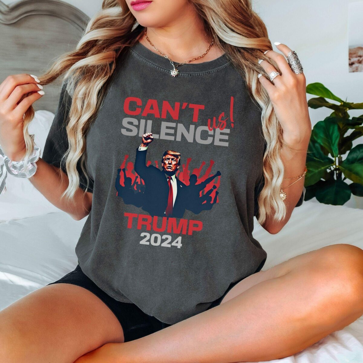 Cant Silence Us Trump 2024 T Shirt Shooting MAGA 2024 Shirt You Missed Patriot T Shirt Trump 2024 Shirt Republican Gift Comfort Colors(r) 3