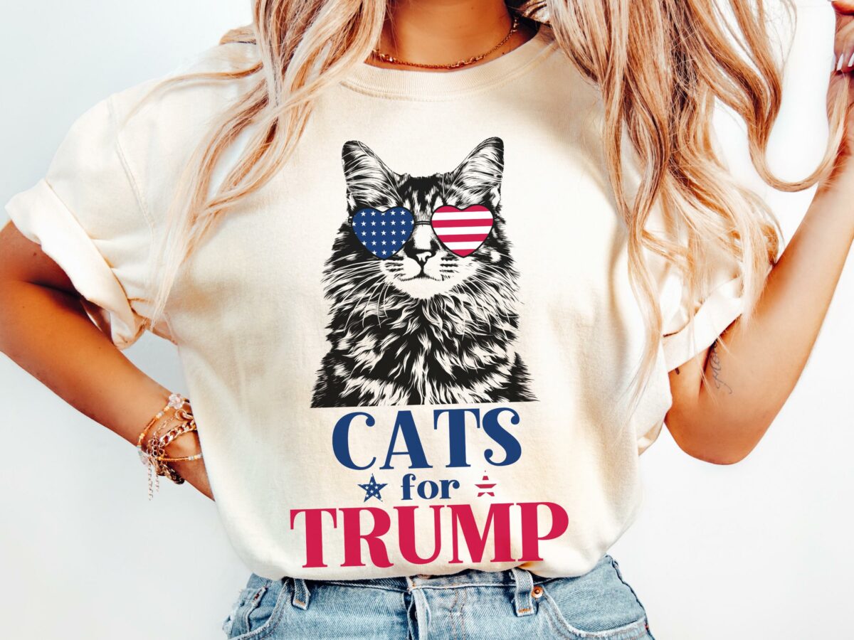 Cats For Trump Shirt Funny Cat Trump 2024 Support Shirt Trump Long Hair Cat Shirt MAGA Cat Shirt Vote Trump 2024 Shirt Trump Cat Lady 1