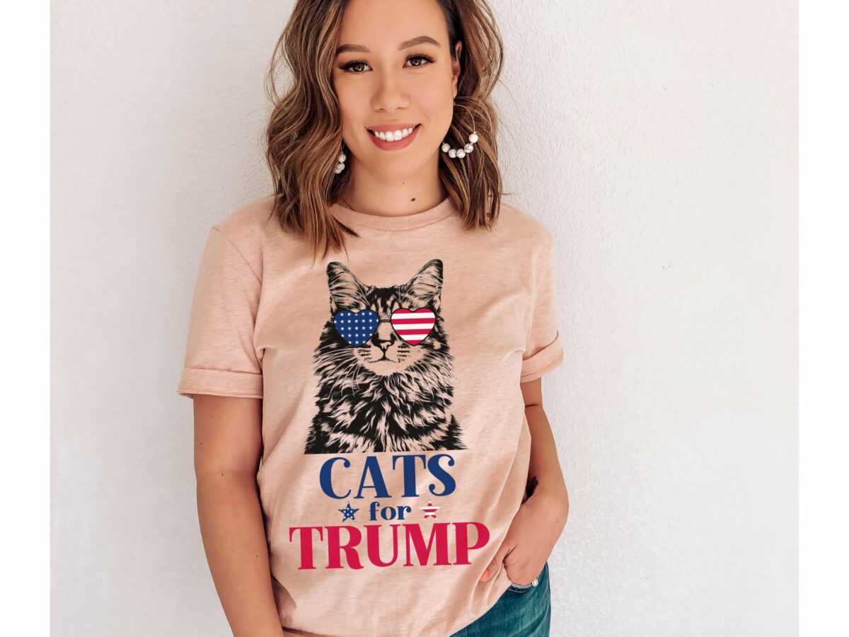 Cats For Trump Shirt Funny Cat Trump 2024 Support Shirt Trump Long Hair Cat Shirt MAGA Cat Shirt Vote Trump 2024 Shirt Trump Cat Lady 2