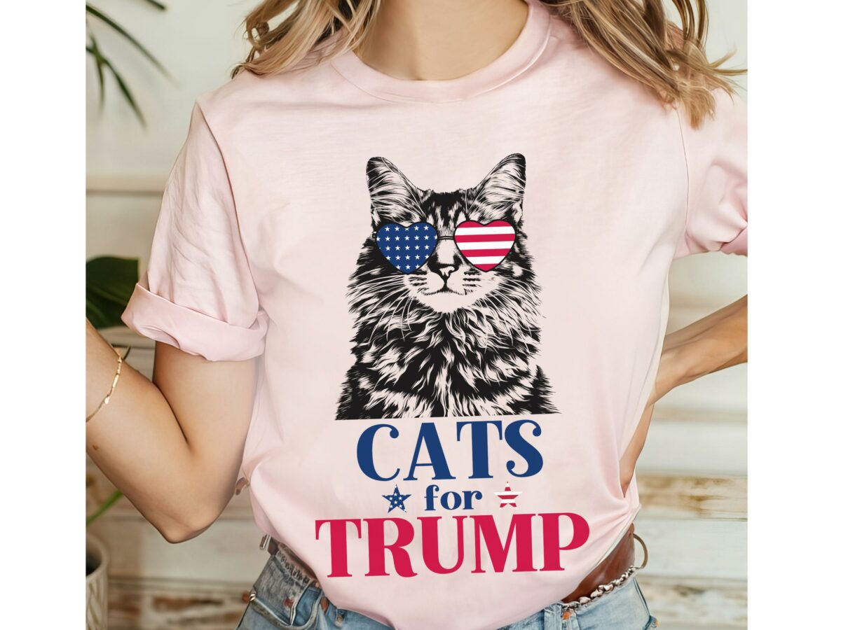 Cats For Trump Shirt Funny Cat Trump 2024 Support Shirt Trump Long Hair Cat Shirt MAGA Cat Shirt Vote Trump 2024 Shirt Trump Cat Lady 3