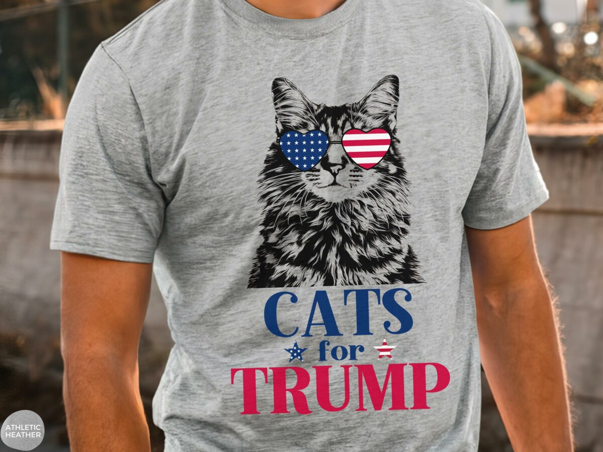 Cats For Trump Shirt Funny Cat Trump 2024 Support Shirt Trump Long Hair Cat Shirt MAGA Cat Shirt Vote Trump 2024 Shirt Trump Cat Lady 4