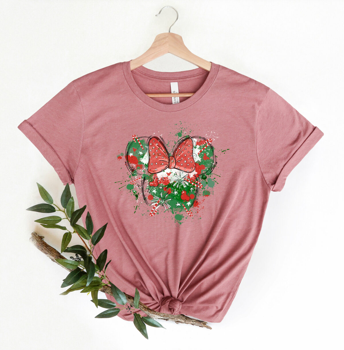 Christmas Minnie Castle Shirt Christmas Minnie Watercolor Shirt Disney Christmas Tee Disney Watercolor Tee Minnie Christmas Tee 6