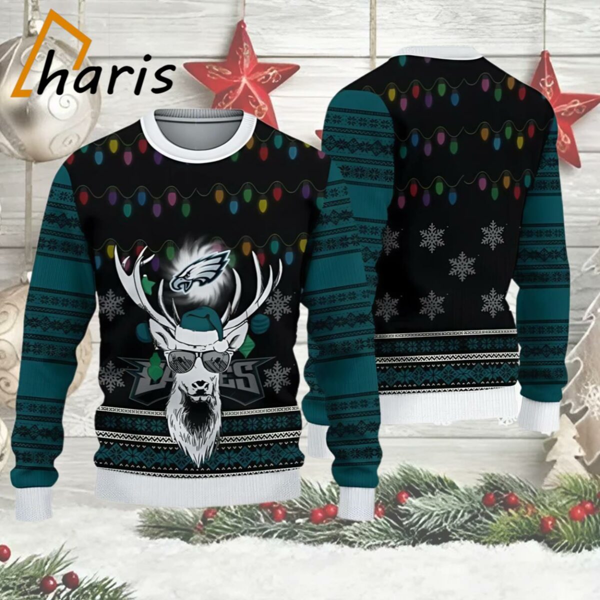 Christmas Reindeer Eagles Ugly Christmas Sweater result 2 2