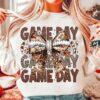 Coquette Football Shirt Football Bow Disco Ball Shirt Football Mom Shirt Game Day Shirt Fall Football Shirt 2