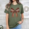 Coquette Football Shirt Retro Gameday Sweatshirt Football Bow T Shirt Autumn Football Season Sweater Football Mom Shirt 3