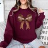 Coquette Football Shirt Retro Gameday Sweatshirt Football Bow T Shirt Autumn Football Season Sweater Football Mom Shirt 5