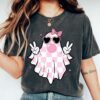 Cute Girly Ghost Blowing Bubble Shirt Cute Pink Ghost Shirt Retro Ghost Shirt 3