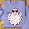 Cute Girly Ghost Blowing Bubble Shirt Cute Pink Ghost Shirt Retro Ghost Shirt 4