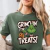 Grinchin for Treats T shirt Funny Halloween Grinch Trick or Treat Tee Spooky Grinch Halloween Shirt Grinch Costume Design 4