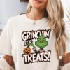 Grinchin for Treats T shirt Funny Halloween Grinch Trick or Treat Tee Spooky Grinch Halloween Shirt Grinch Costume Design 5