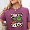 Grinchin for Treats T shirt Funny Halloween Grinch Trick or Treat Tee Spooky Grinch Halloween Shirt Grinch Costume Design 7