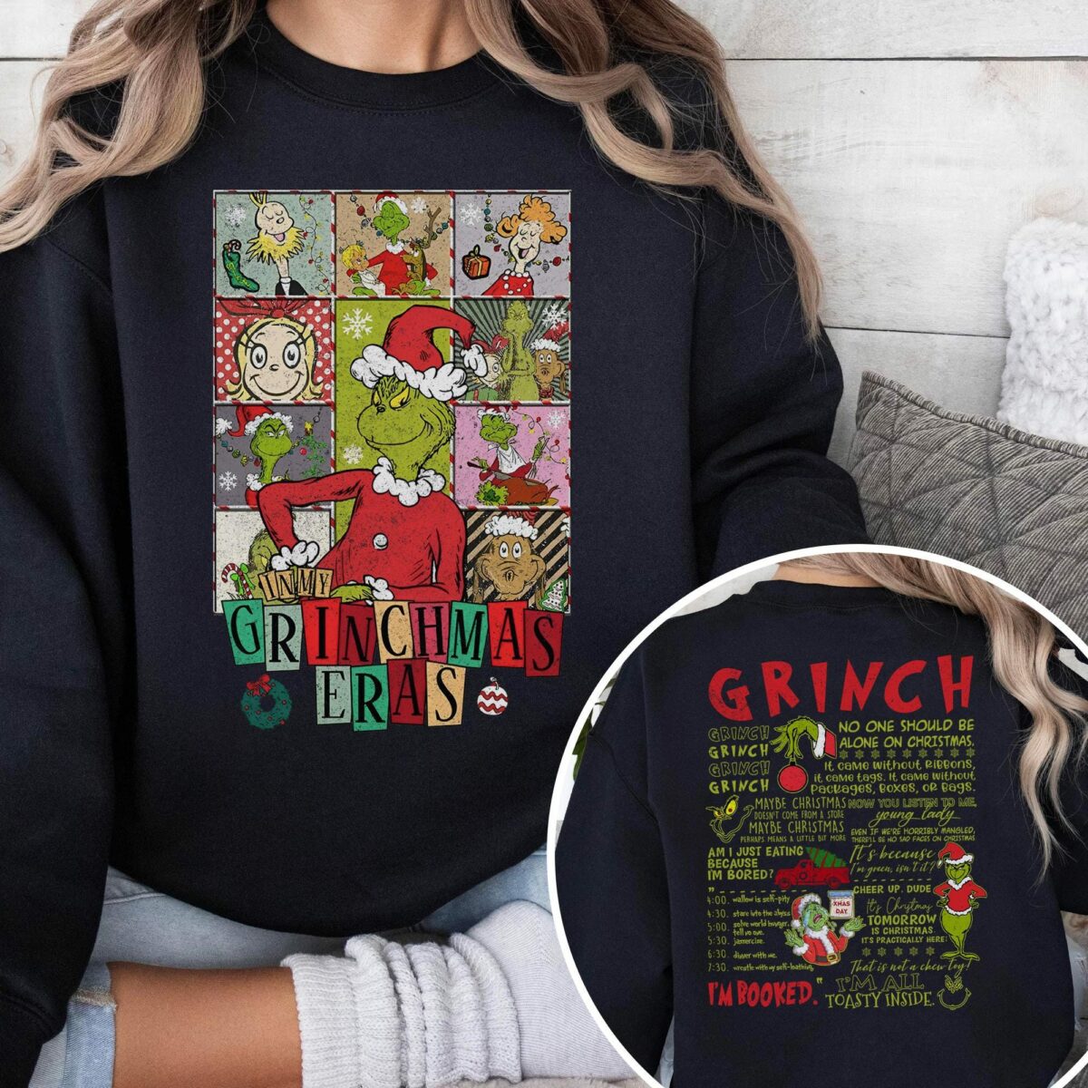 Grinchmas Eras Shirt Grinch Christmas Shirt Retro Grinch Tour Christmas Shirt Funny Grinch Christmas Sweatshirt Holiday Sweatshirt 5