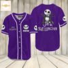 Halloween Jack Skellington Baseball Jersey Custom Name Nightmare Before Jersey Shirt Jack And Sally Horror Movie Kid Adult Jersey 3