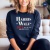 Harris Walz 2024 Sweatshirt Harris Walz Hoodie Vote Blue Democrat Hooded Liberal Feminist Sweaters Kamala Rally Tees 1