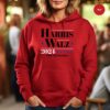 Harris Walz 2024 Sweatshirt Harris Walz Hoodie Vote Blue Democrat Hooded Liberal Feminist Sweaters Kamala Rally Tees 6