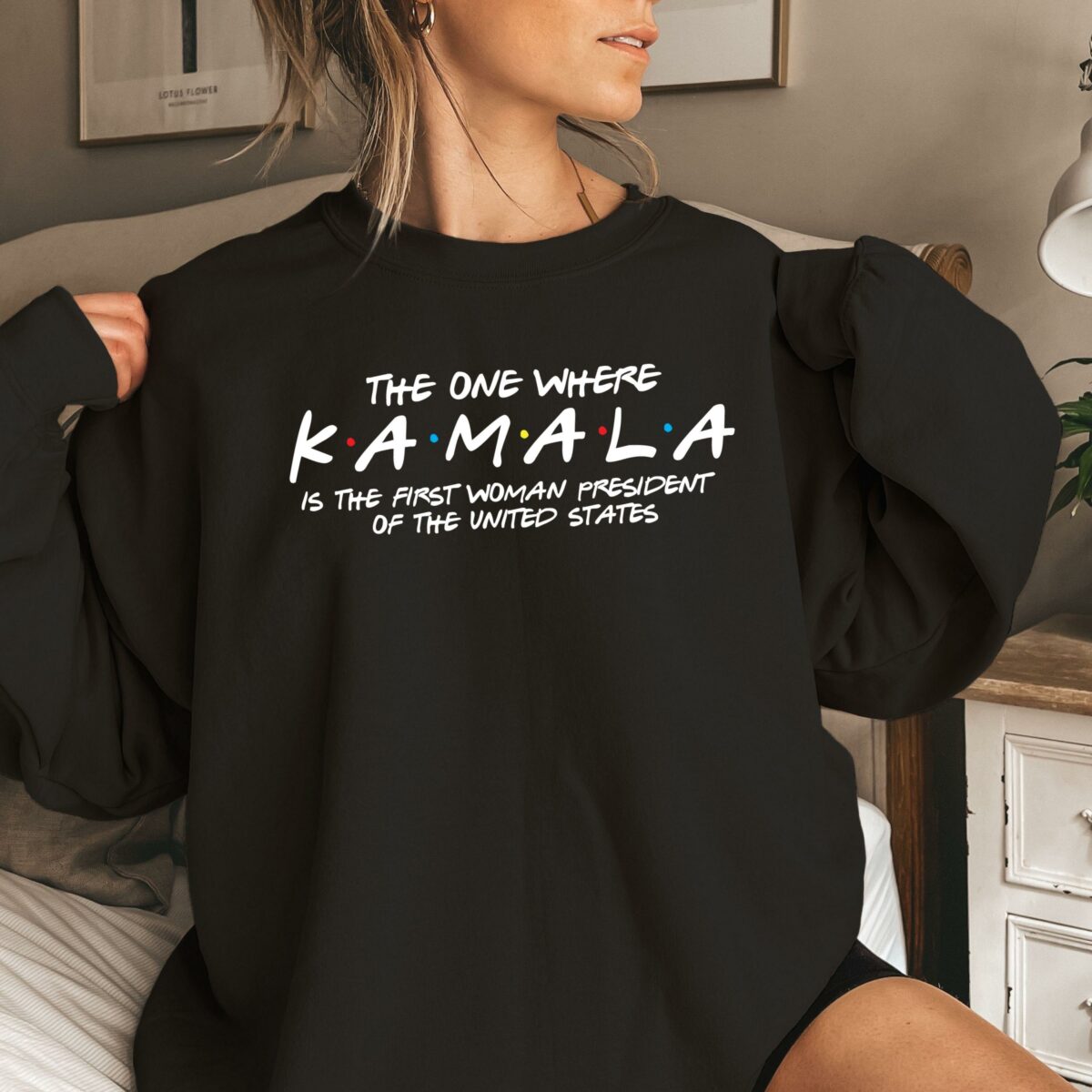 Kamala Harris for President 2024 Sweatshirt and Hoodie Presidential Election Tees Trump vs Harris 2024 Comma La Shirt 6 1