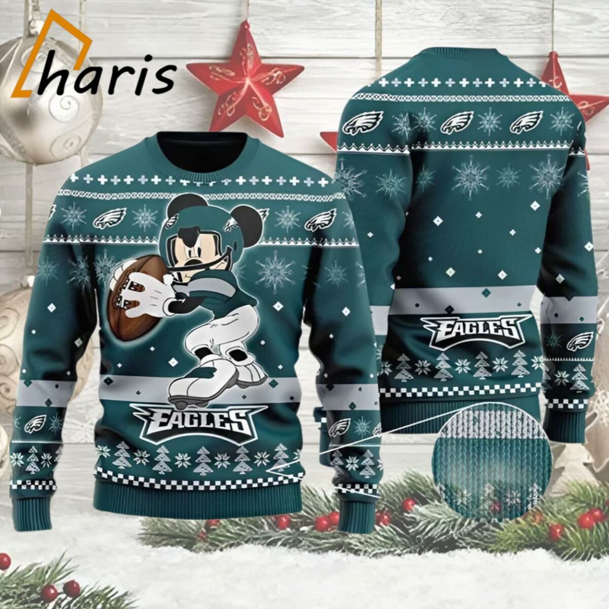 Mickey Mouse Wearing Philadelphia Eagles Ugly Christmas Sweater result 2 2