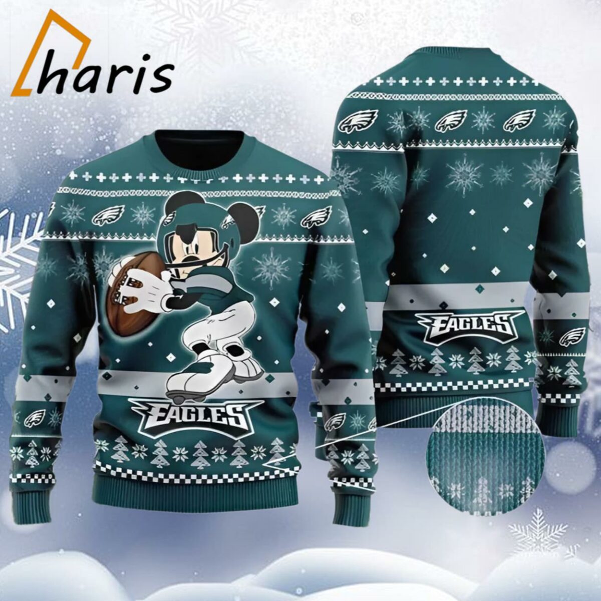 Mickey Mouse Wearing Philadelphia Eagles Ugly Christmas Sweater result 3 3