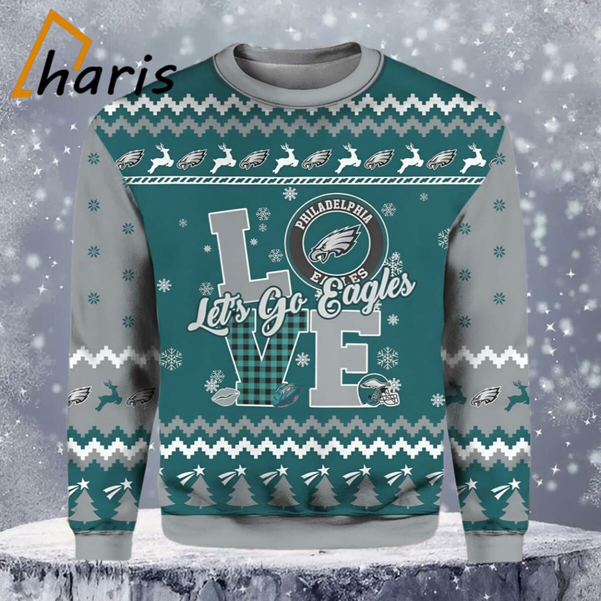 Philadelphia Eagles Love Lets Go Eagles Ugly Christmas Sweater result 4 4