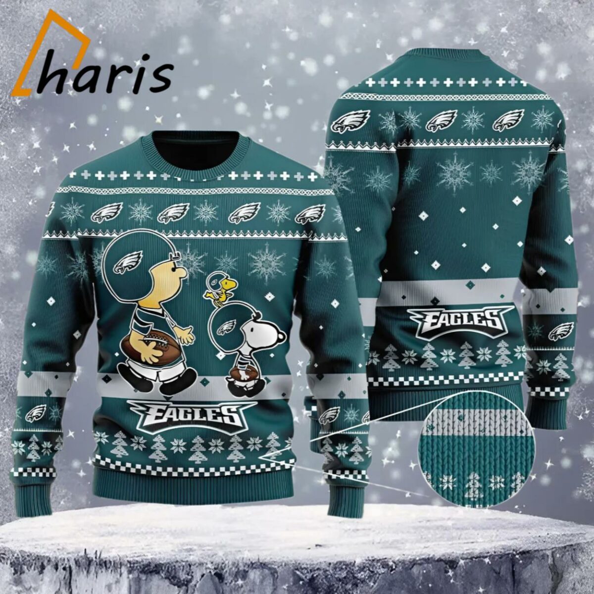 Philadelphia Eagles Snoopy Eagles Ugly Christmas Sweater result 4 4