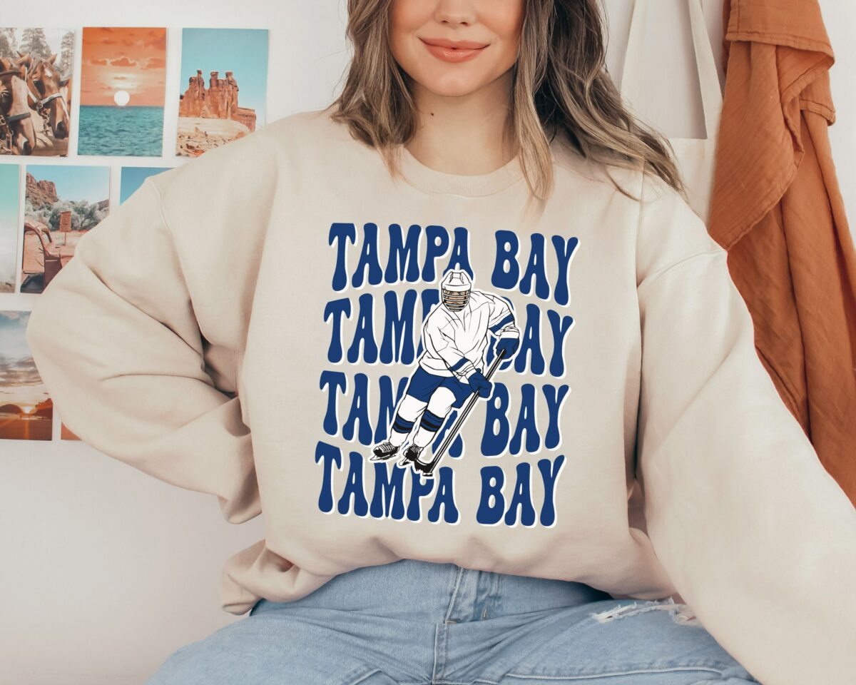 Retro Tampa Bay Lightnin Sweatshirt T Shirt Lightning Sweater Lightning TShirt Hockey Fan Vintage Tampa Bay Ice Hockey Tampa Bay 1992 3