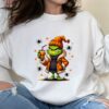 Spooky Grinch Halloween T Shirt Cool Halloween Graphic Tee Grinch Drinking Pumpkin Juice Halloween Unisex Shirt 1