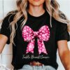 Tackle Breast Cancer Shirt Pink Bow Football Shirt Pink Out Cancer Suvivor Shirt 2