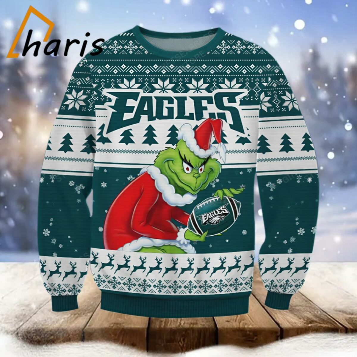 The Grinch Eagles Ugly Christmas Sweater result 1 1