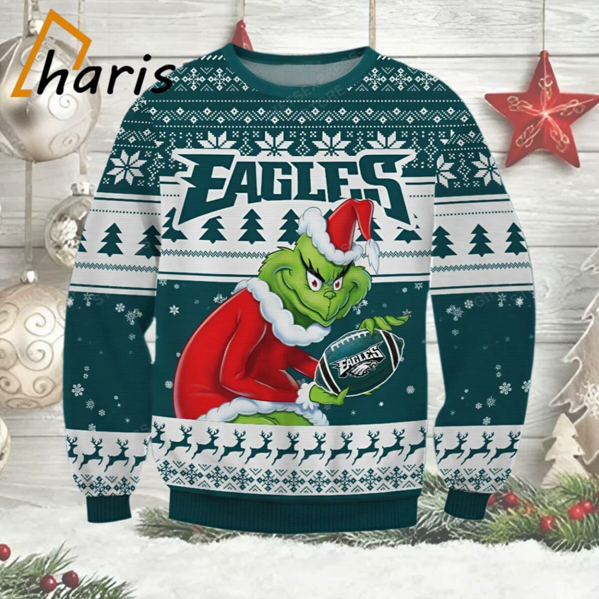 The Grinch Eagles Ugly Christmas Sweater result 2 2