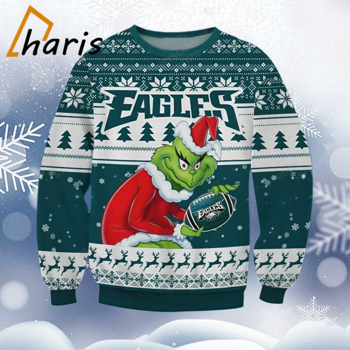 The Grinch Eagles Ugly Christmas Sweater result 3 3