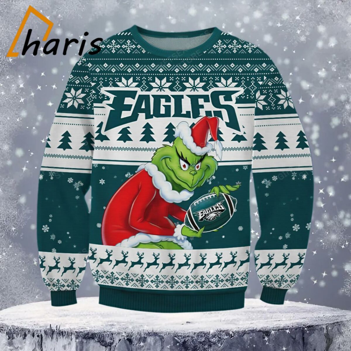 The Grinch Eagles Ugly Christmas Sweater result 4 4