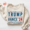 Trump Vance 24 Shirt Trump 2024 Sweatshirt President Trump Republican Shirt Republican Gifts Support Trump Shirt American Flag Shirt 1