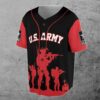 US ARMY Grunge Skull Military Baseball Jersey S 5XL 3