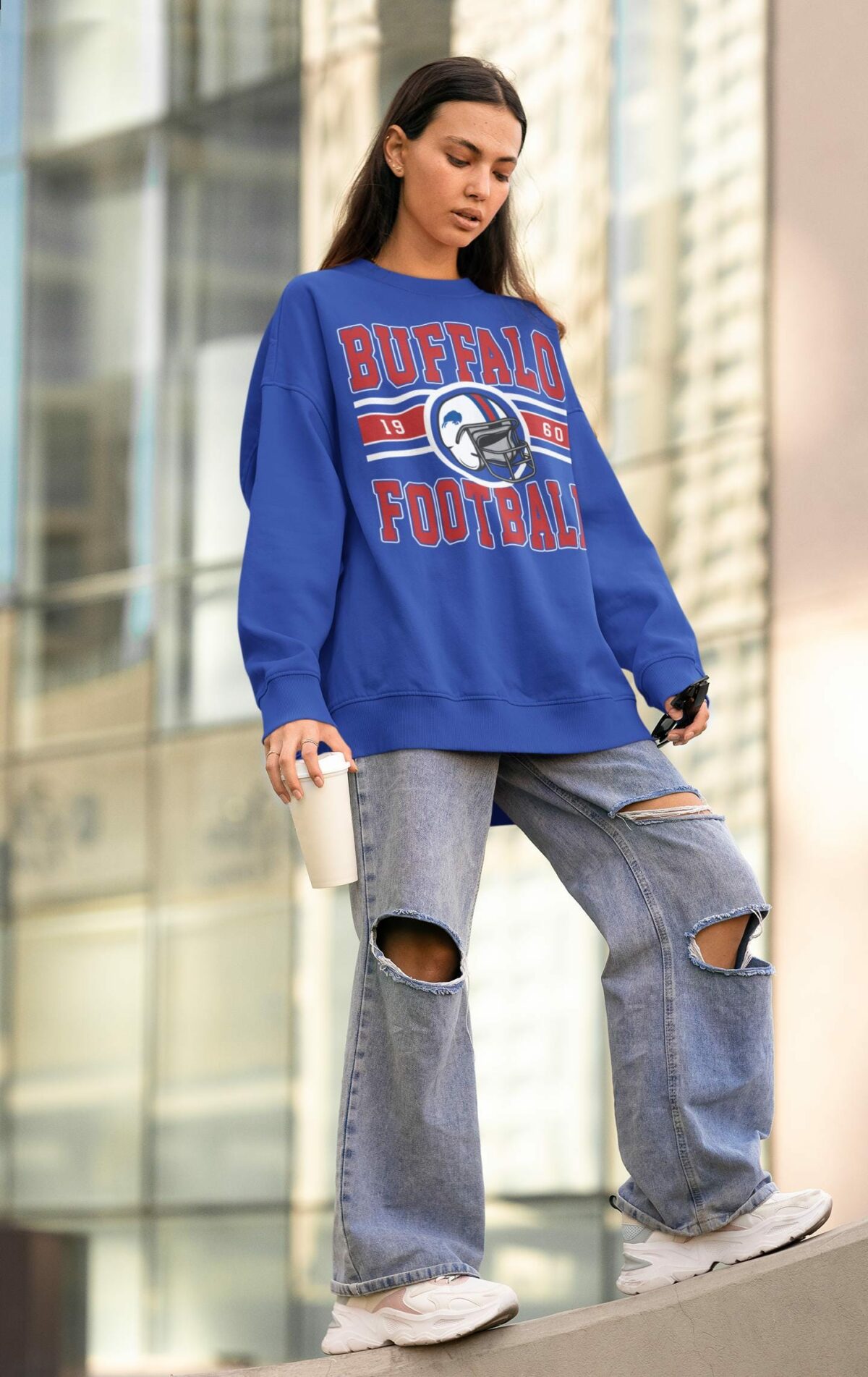 Vintage Buffalo Football Crewneck Buffalo Bill Sweatshirt Bill Sweatshirt Bills Football Buffalo New York Buffalo Fan Gift 3